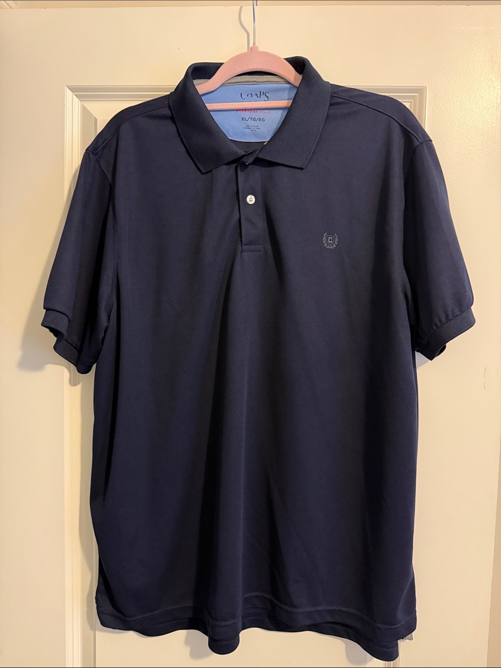 Chaps Men’s Navy Polo with Subtle Logo